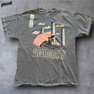 Pink Floyd Animals Shirt Mens Medium Gray Rockware 2006 Band Tee Hot Topic